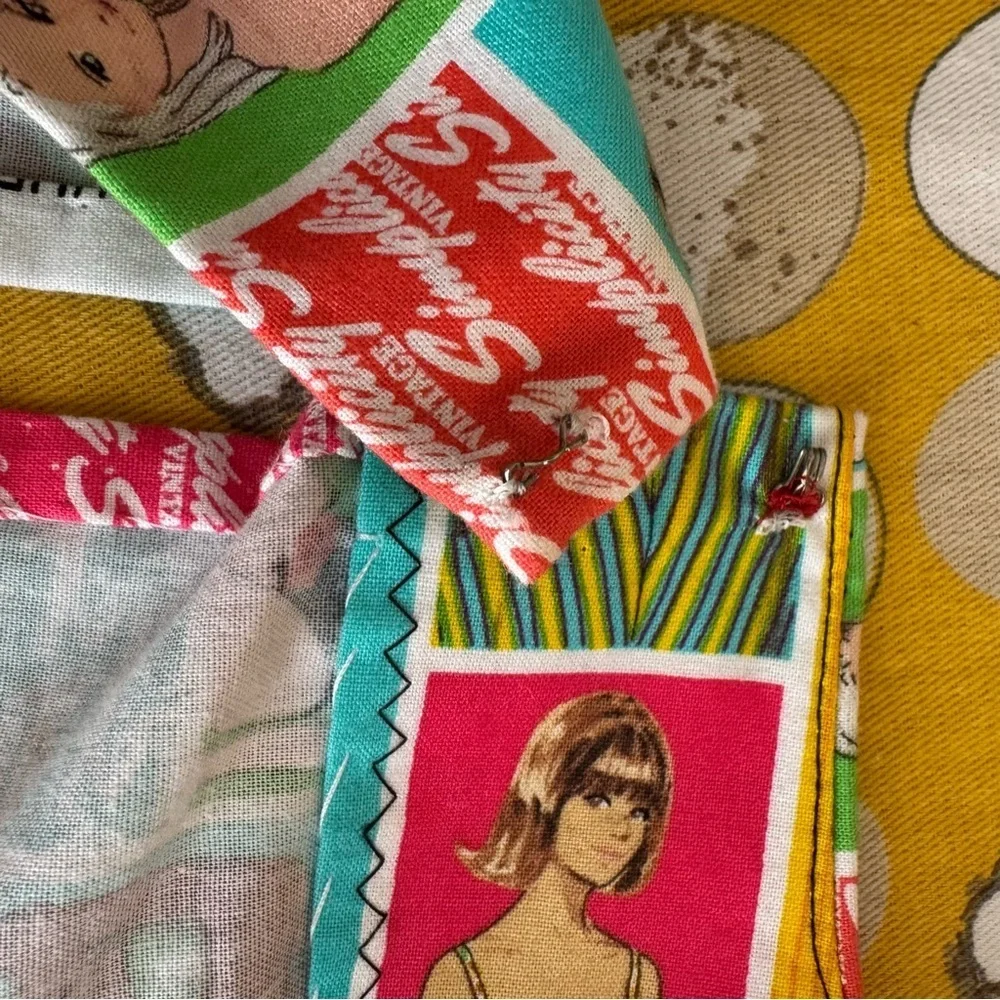 Home sewn Simplicity Vintage summer ladies print scrub top